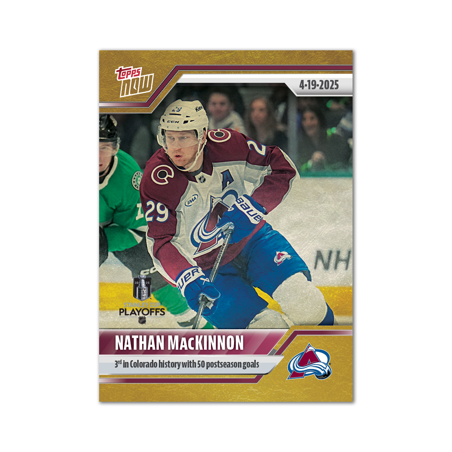 Nathan MacKinnon - 2024-25 NHL Topps NOW - Sticker # 163 Pack - PR: 125 - Image 2
