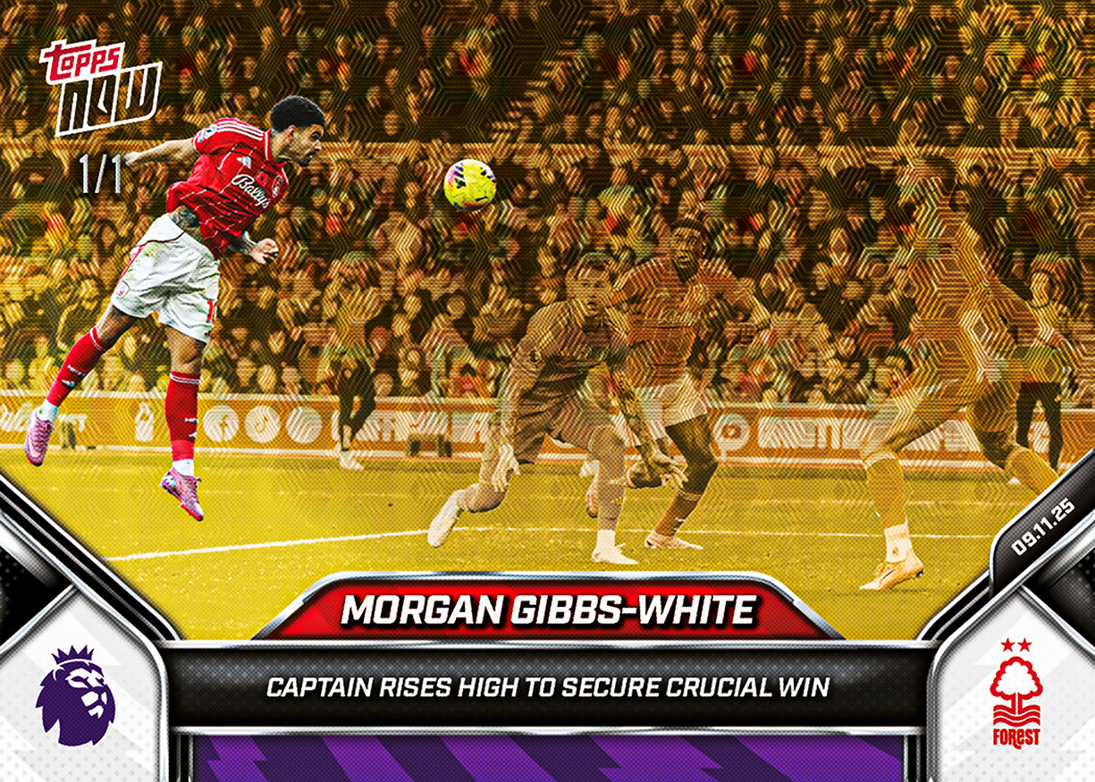 Morgan Gibbs-White - 2025-26 Premier League Topps NOW - Card 56 - PR: 223 - Image 2
