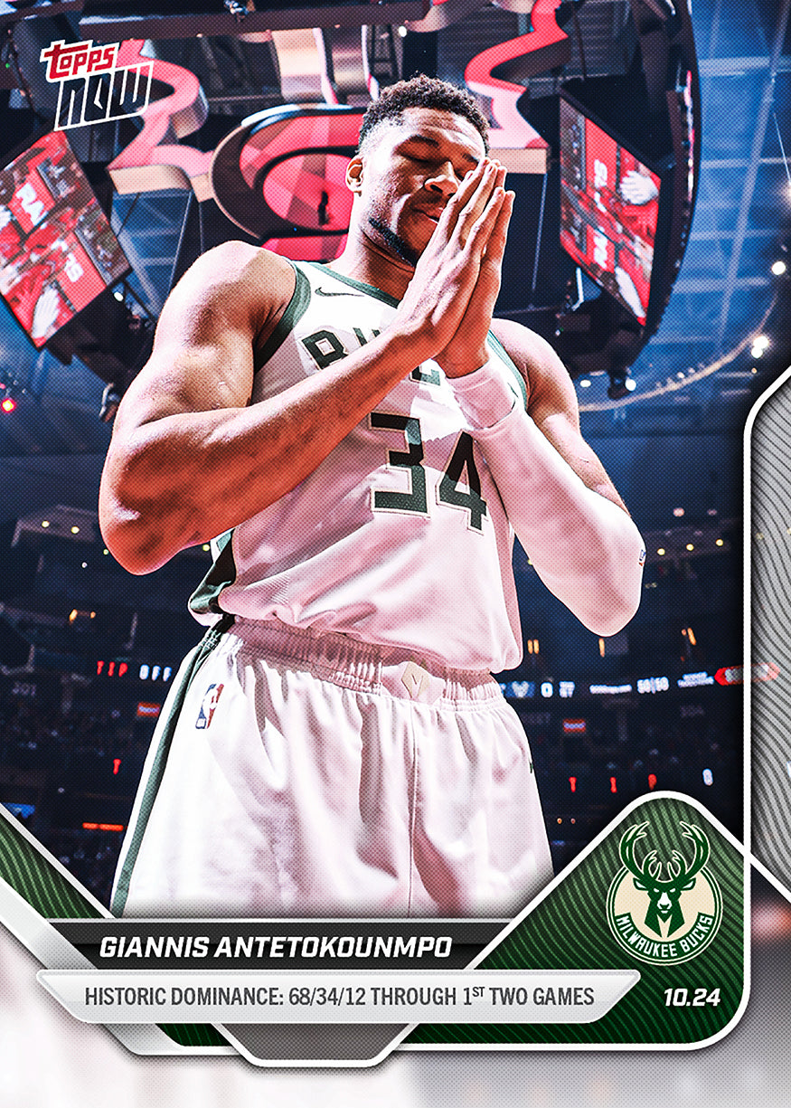 Giannis Antetokounmpo - 2025-26 NBA Topps NOW - Card 23 - PR: 1110 - Image 2