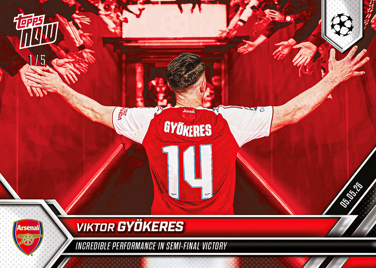 Viktor Gyökeres - 2025-26 UCL Topps NOW - Card 133 - PR: 2271 - Image 3