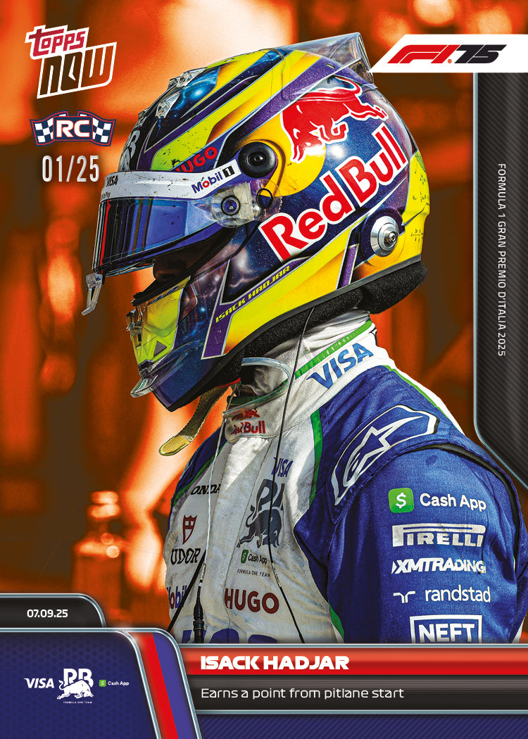 Isack Hadjar - 2025 Formula 1 Topps NOW - Card 62 - PR: 2397 - Image 5