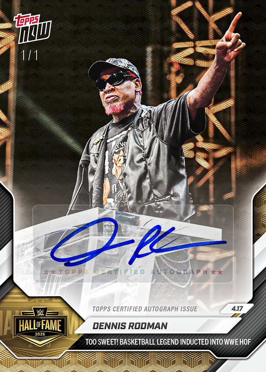 Dennis Rodman - 2026 WWE Topps NOW - Card HOF4 - PR: 2133 - Image 2
