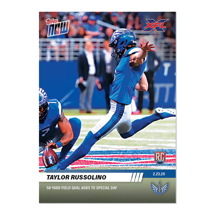 Taylor Russolino - XFL TOPPS NOW Card 20 - Print Run: 187