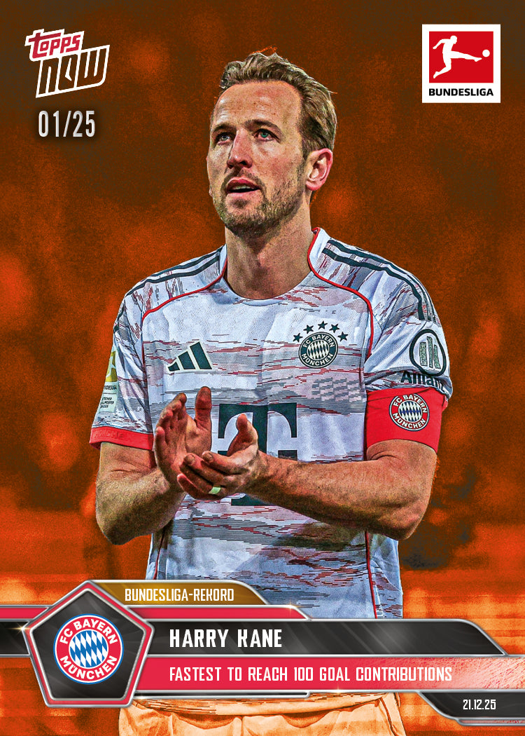 Harry Kane - 2025-26 Bundesliga Topps NOW - Card 89 - PR: 1000 - Image 5