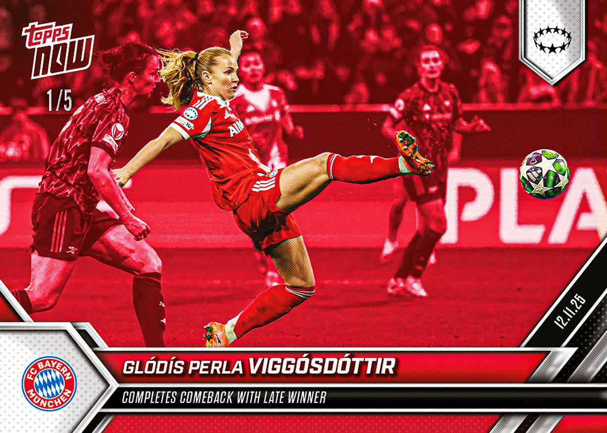 Glódís Perla Viggósdóttir - 2025-26 UWCL Topps NOW - Card 9 - PR: 192 - Image 3