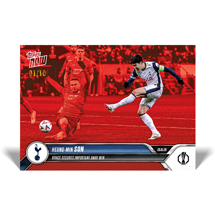 Son Heung-min - Brace secures important away win - 24/25 UEL Topps NOW Card 13 - PR: 487 - Image 3