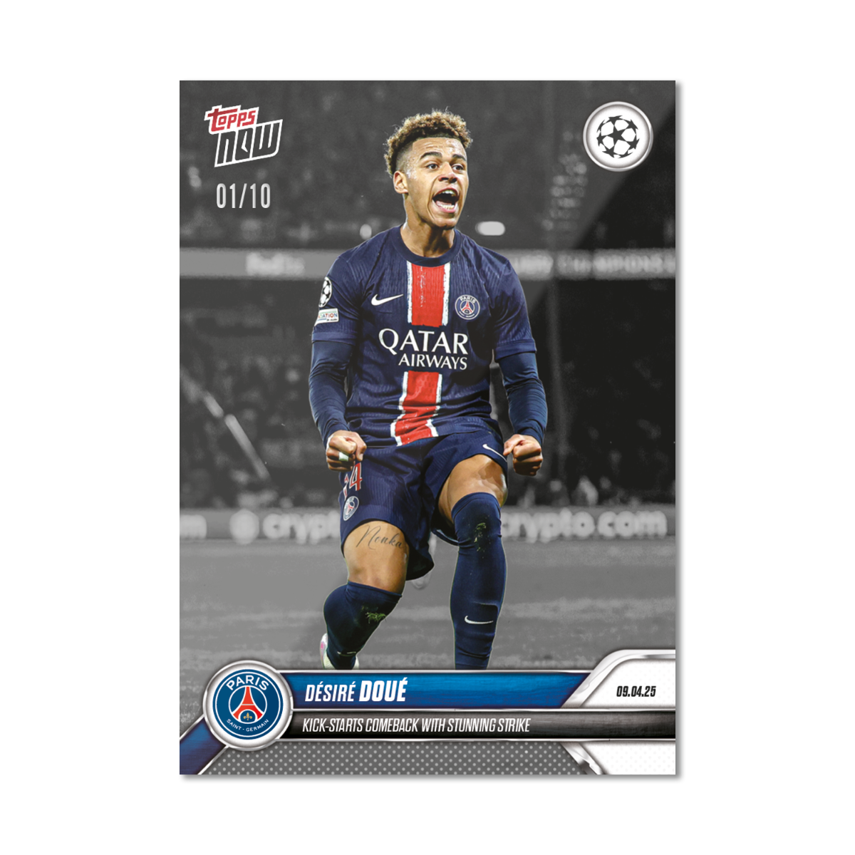 Désiré Doué - 2024-25 UCL Topps NOW - Card 137 - PR: 321 - Image 4