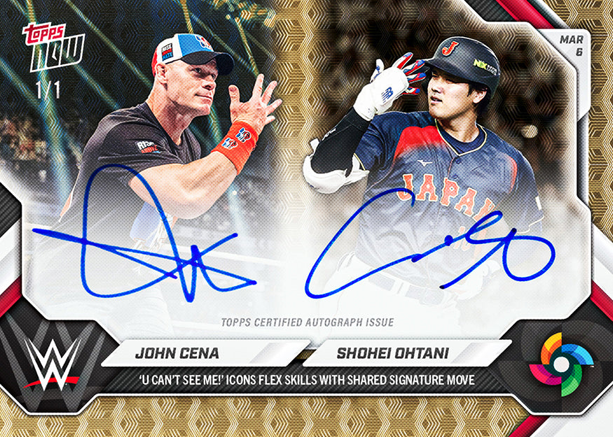 John Cena/Shohei Ohtani - 2026 World Baseball Classic Topps NOW - Card WBCO - PR: 55,002 - Image 2