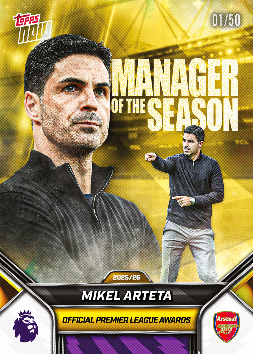 Mikel Arteta - 2025-26 Premier League Topps NOW - Card 211 - PR: 1397 - Image 7