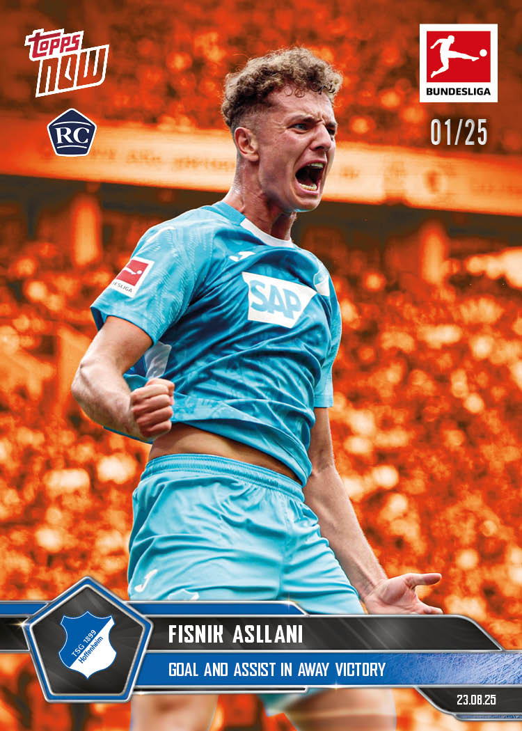 Fisnik Asllani - 2025-26 Bundesliga Topps NOW - Card 10 - PR: 348 - Image 5