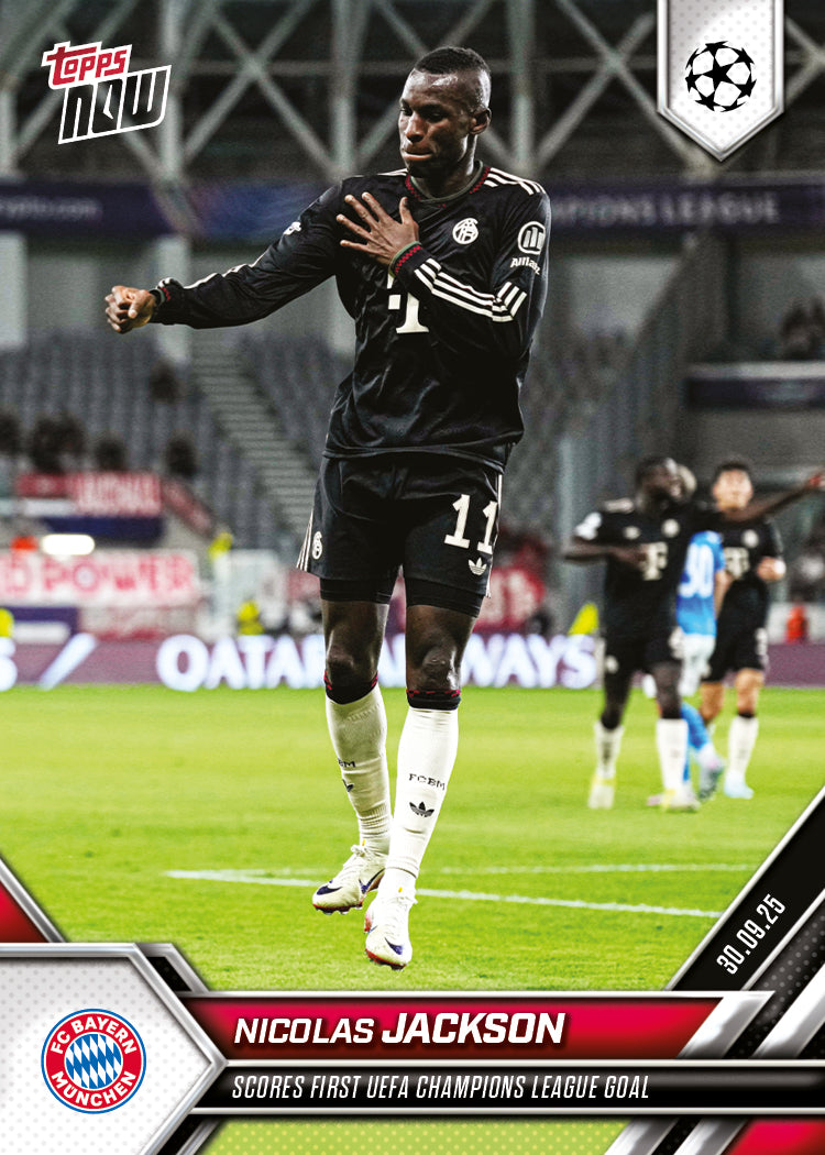 Nicolas Jackson - 2025-26 UCL Topps NOW - Card 27 - PR: 187