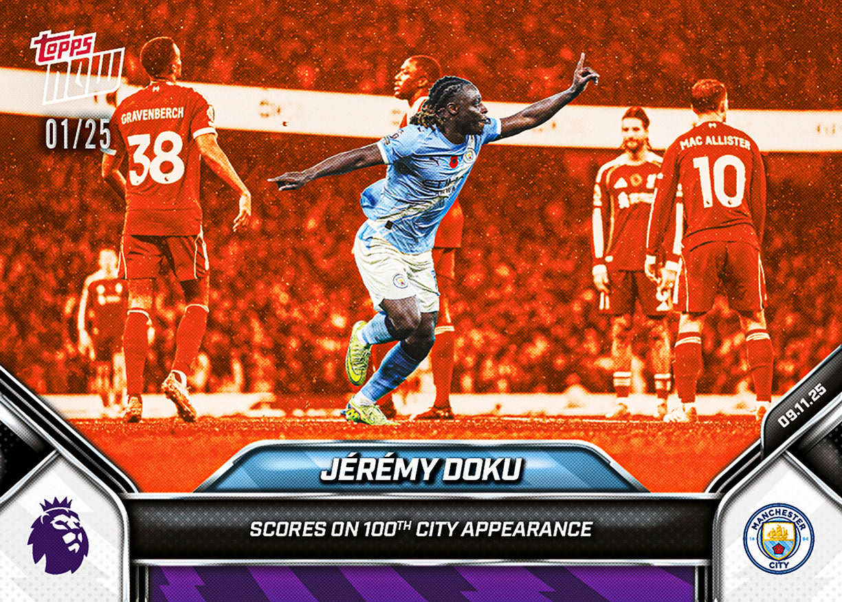 Jérémy Doku - 2025-26 Premier League Topps NOW - Card 57 - PR: 394 - Image 5