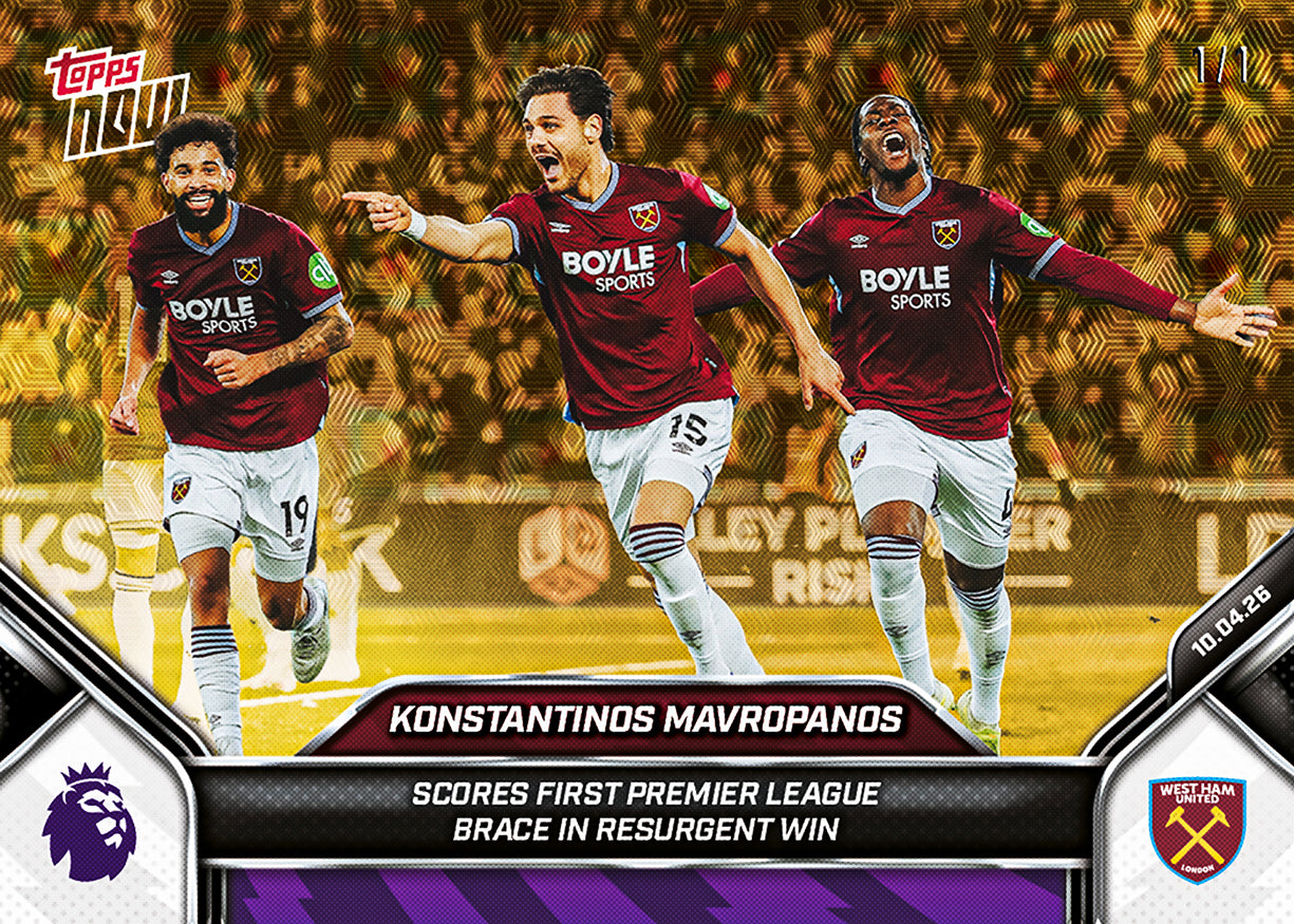 Konstantinos Mavropanos - 2025-26 Premier League Topps NOW - Card 166 - PR: 323 - Image 2
