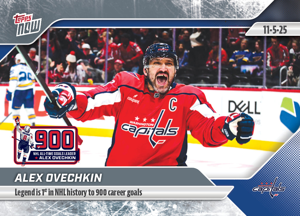 Alex Ovechkin - 2025-26 NHL Topps NOW - Sticker # 29 Pack - PR: 3850