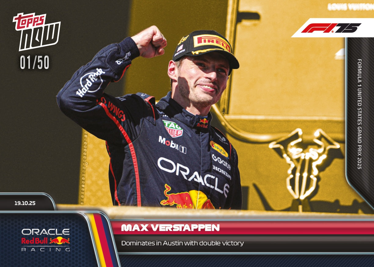 Max Verstappen - 2025 Formula 1 Topps NOW - Card 71 - PR: 2325 - Image 6