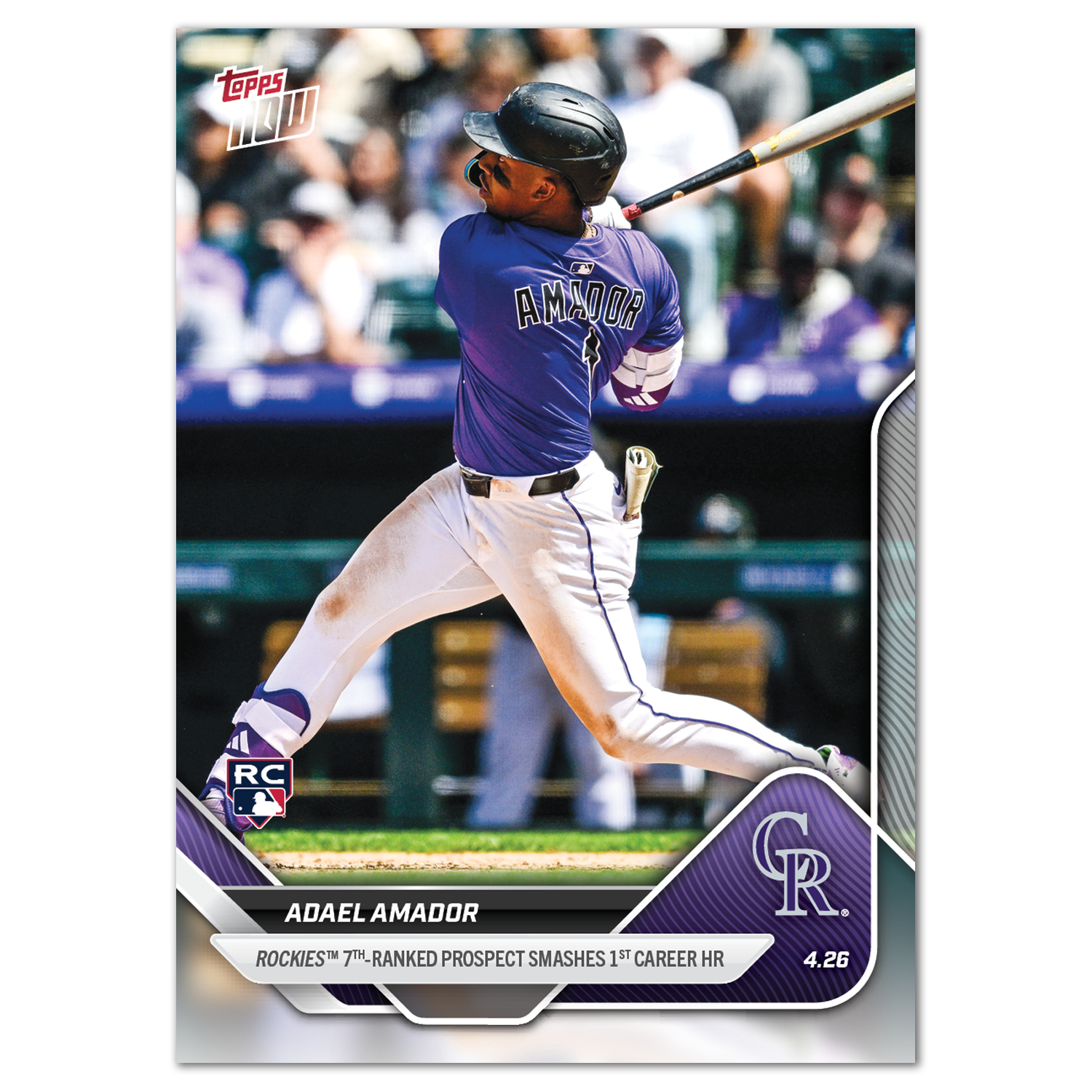 Adael Amador - 2025 MLB Topps NOW - Card 109 - PR: 608
