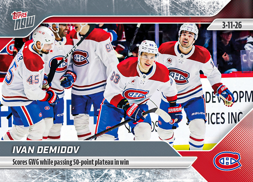 Ivan Demidov - 2025-26 NHL Topps NOW - Sticker # 120 Pack - PR: 365