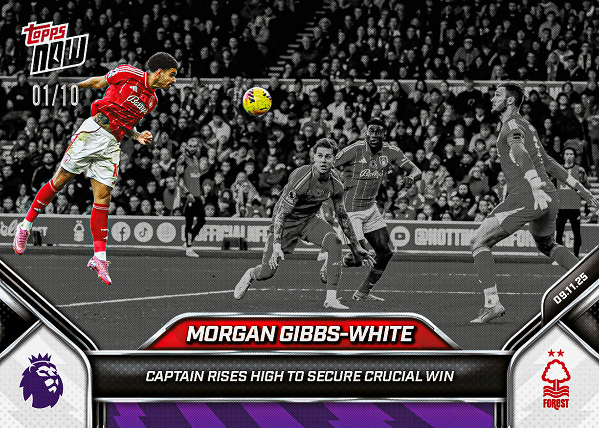 Morgan Gibbs-White - 2025-26 Premier League Topps NOW - Card 56 - PR: 223 - Image 4