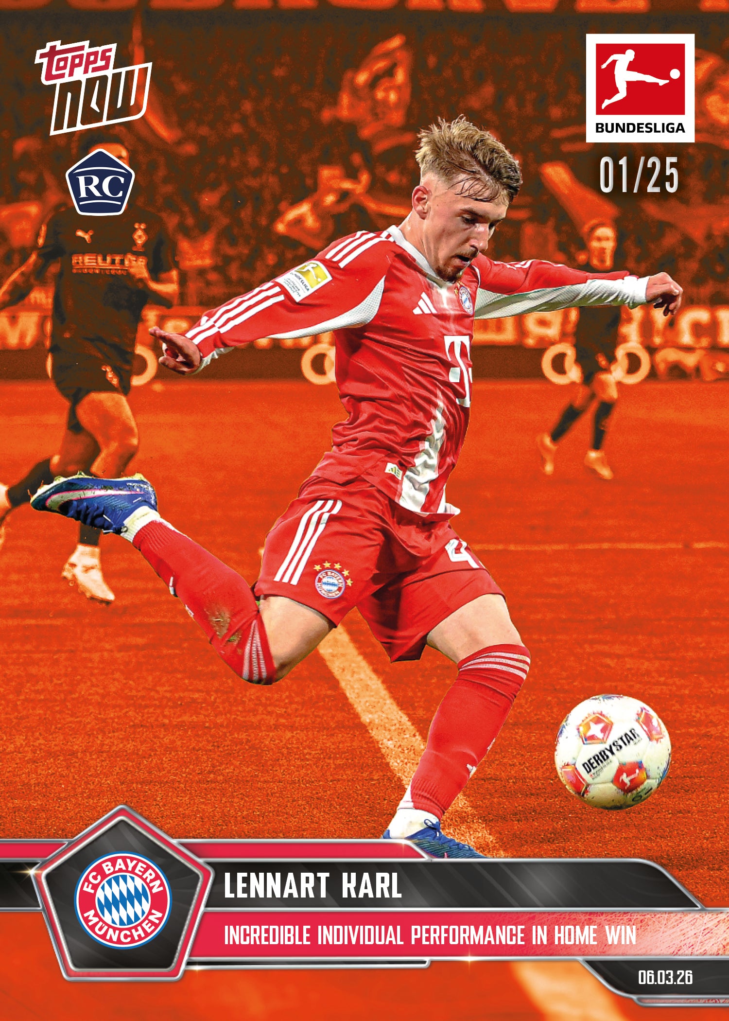 Lennart Karl - 2025-26 Bundesliga Topps NOW - Card 141 - PR:2005 - Image 5
