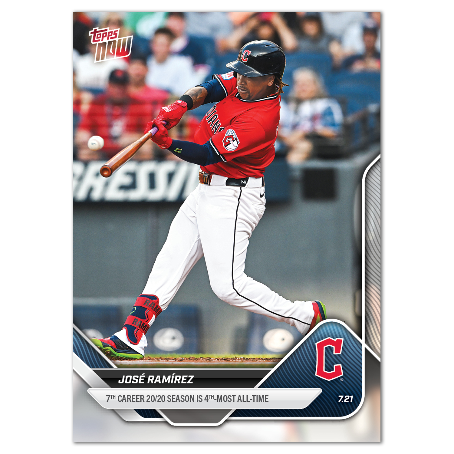 José Ramírez - 2025 MLB Topps NOW - Card 446 - PR: 647