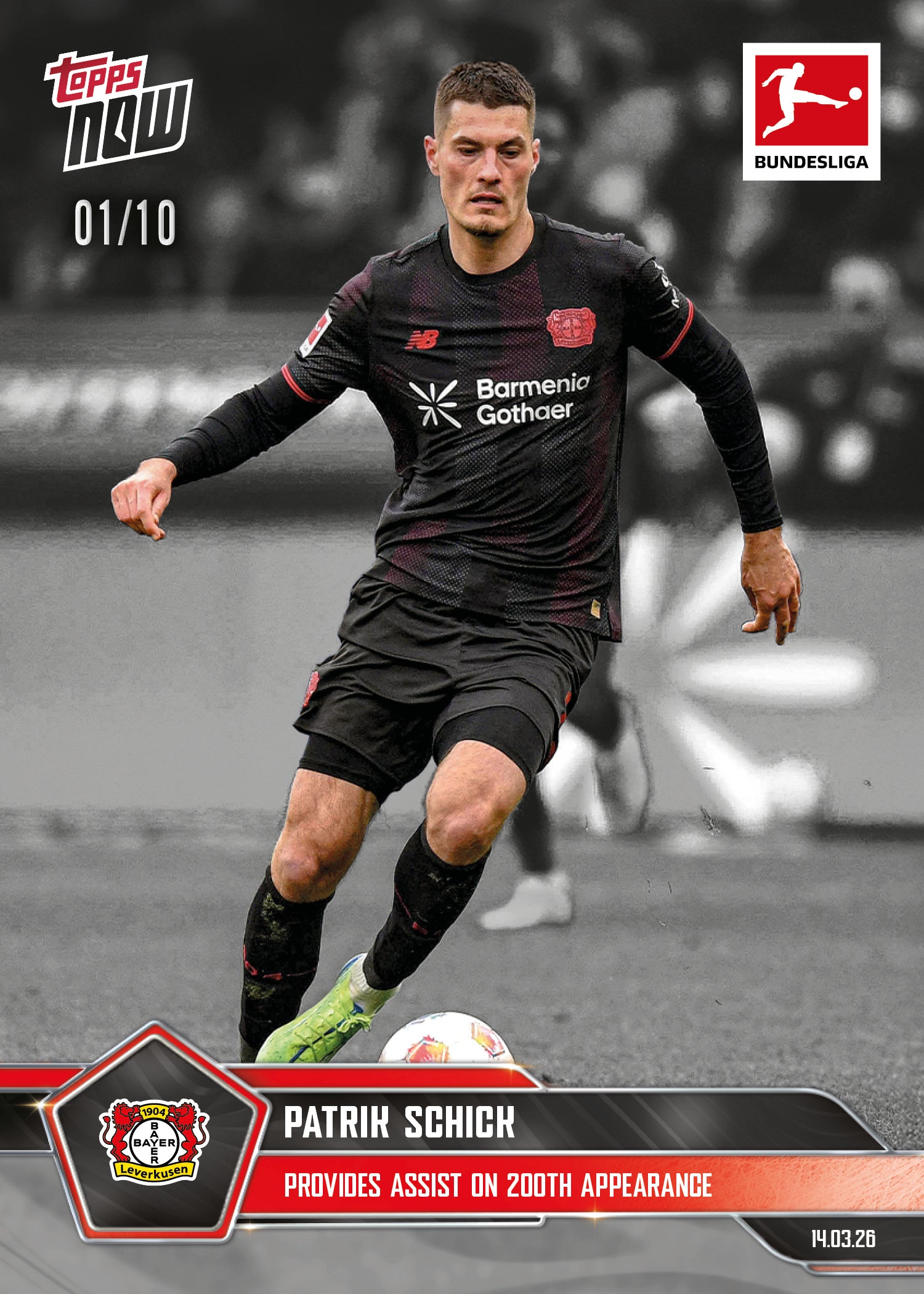 Patrik Schick - 2025-26 Bundesliga Topps NOW - Card 148 - PR:74 - Image 4