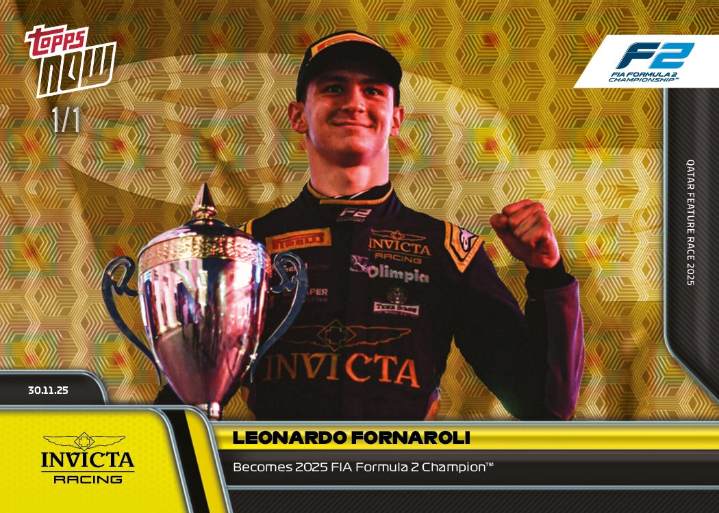 Leonardo Fornaroli - 2025 Formula 1 Topps NOW - Card 85 - PR: 1293 - Image 2
