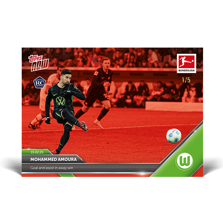 Mohammed Amoura - Goal and assist in away win - 24/25 Bundesliga Topps NOW Card 123 - PR: 141 - Image 3