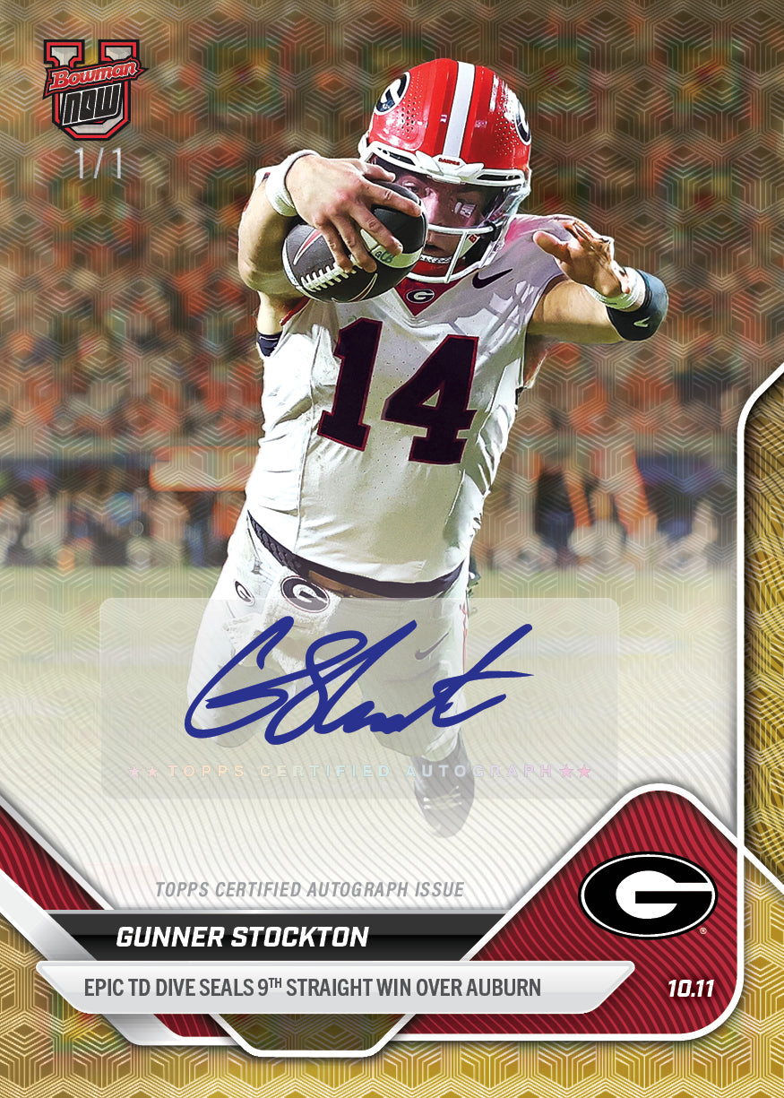 Gunner Stockton - 2025-26 Bowman U NOW Football - Card 29 - PR: 1523 - Image 2