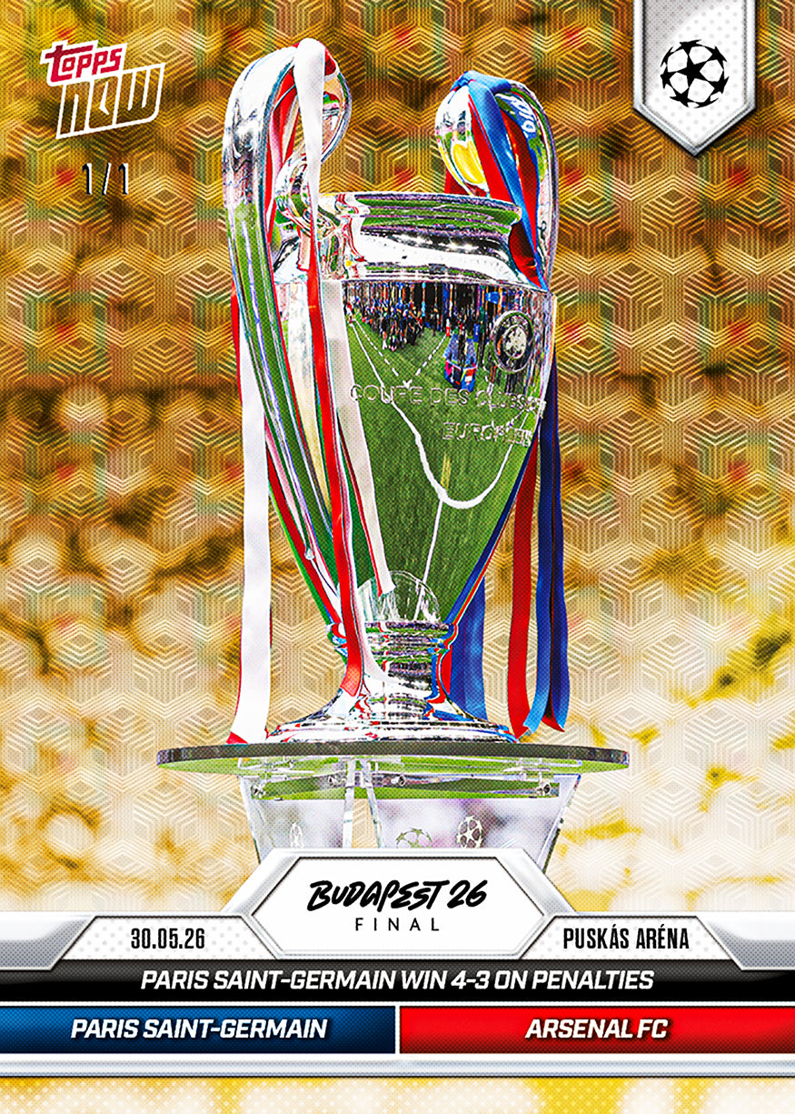 Commemorative UEFA Champions League Final card - 2025-26 UCL Topps NOW - Card 145 - PR: 1702 - Image 3