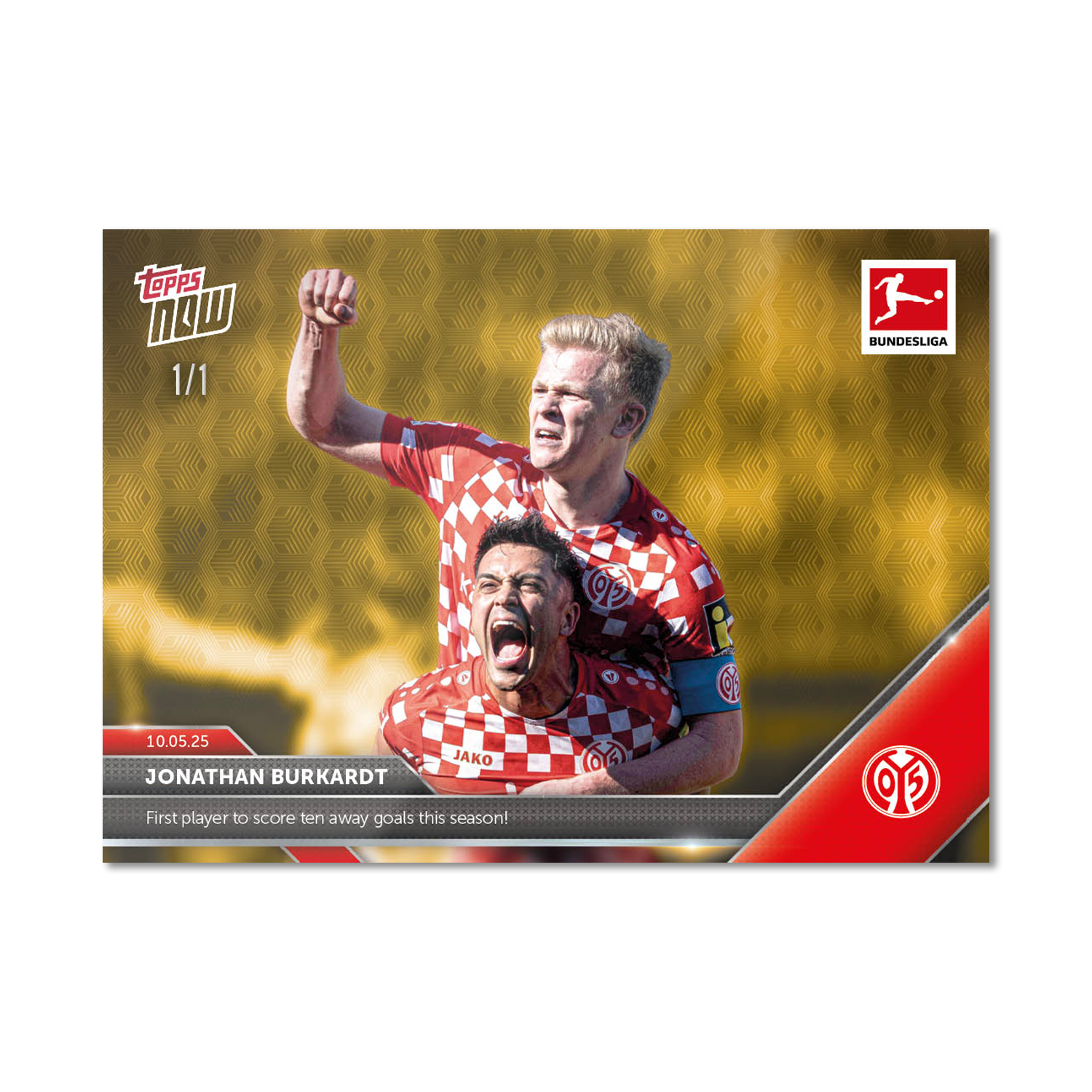 Jonathan Burkardt - 2024-25 Bundesliga Topps NOW - Card 186 - PR: 62 - Image 2
