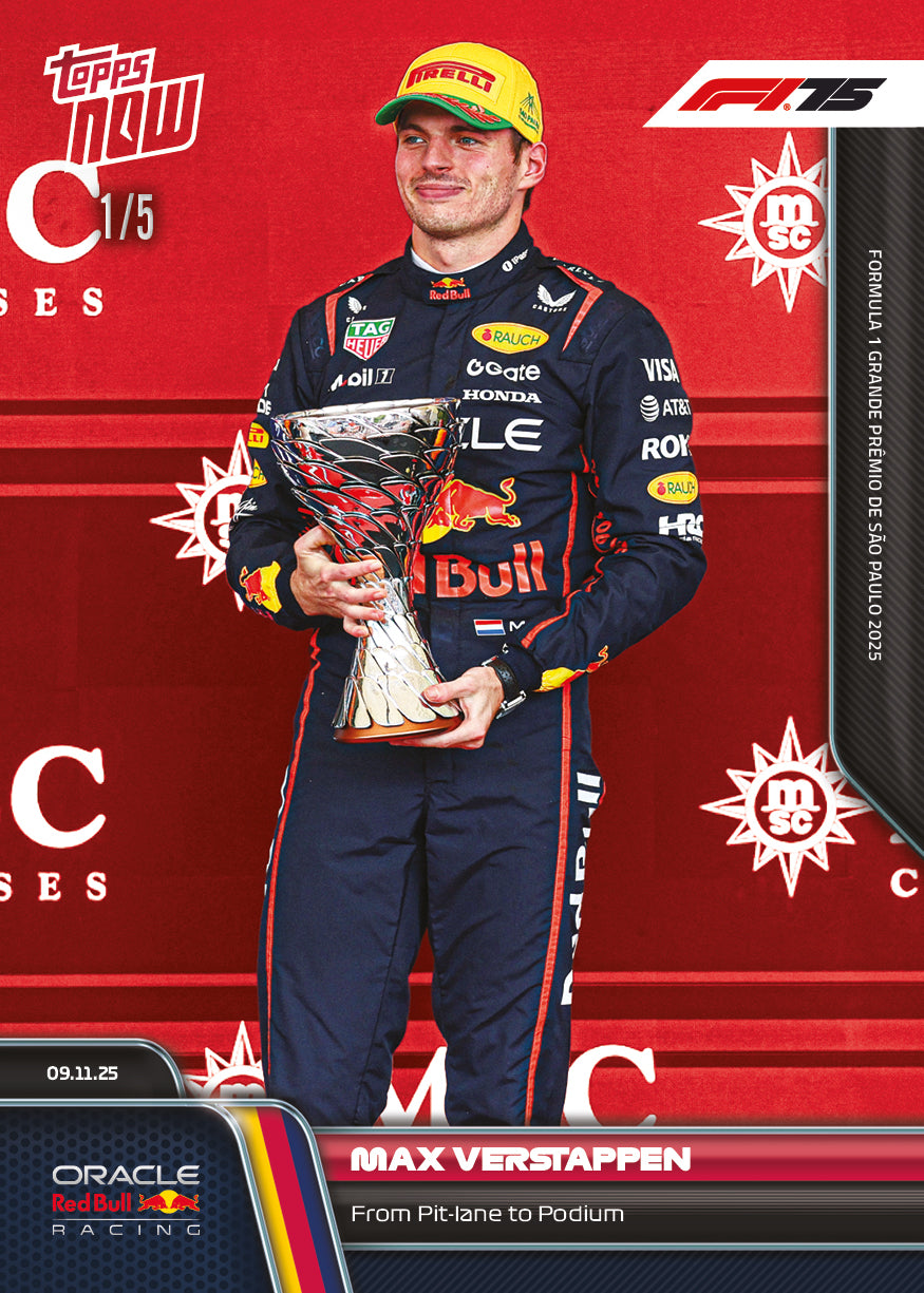 Max Verstappen - 2025 Formula 1 Topps NOW - Card 77 - PR: 2414 - Image 3