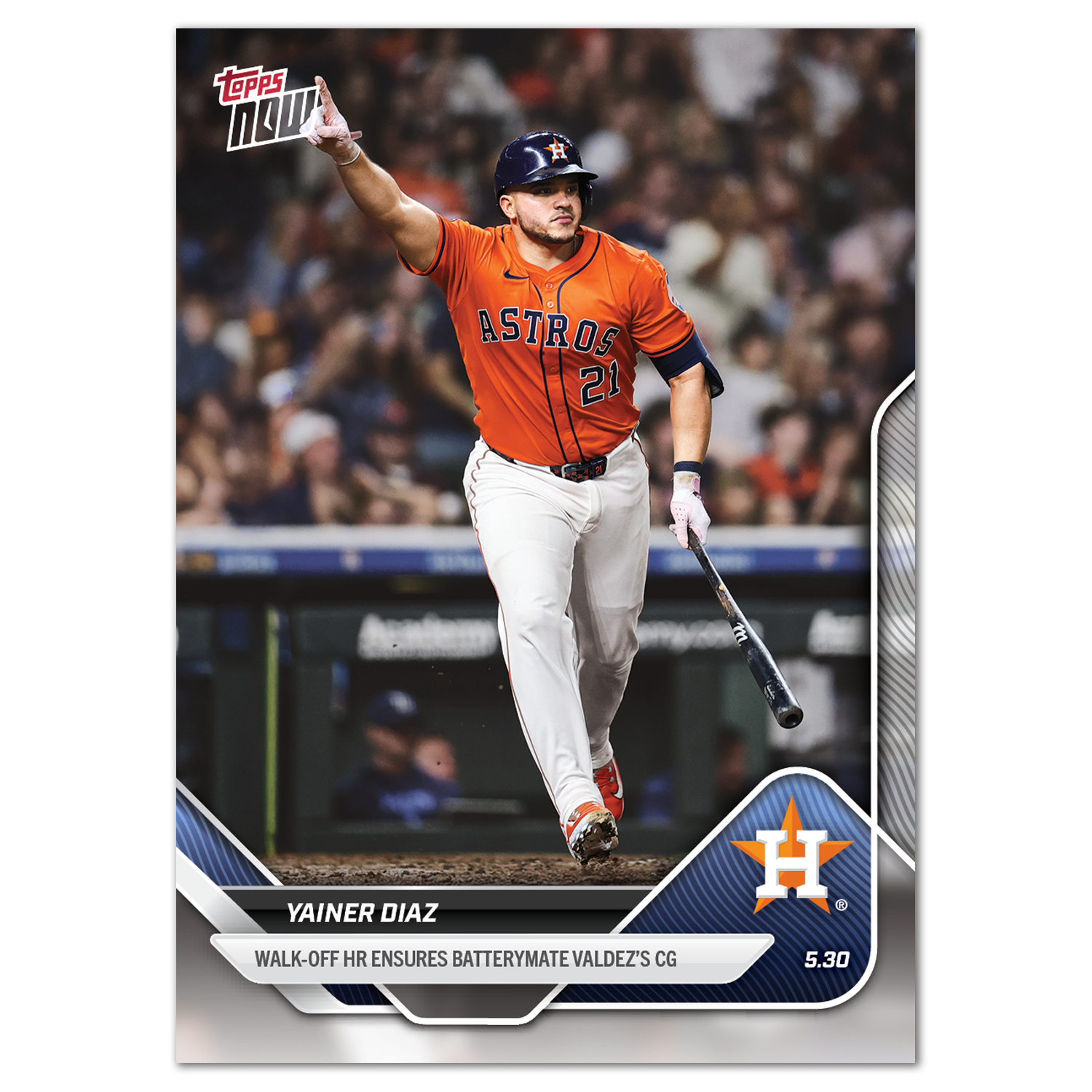 Yainer Diaz - 2025 MLB Topps NOW - Card 236 - PR: 423
