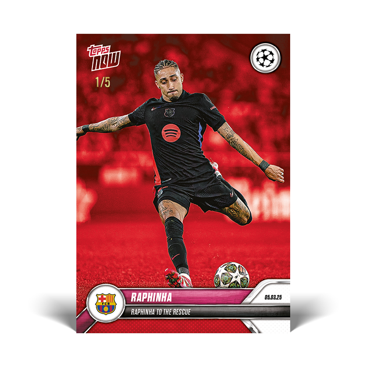 Raphinha - 2024-25 UCL Topps NOW Card 117 - PR: 431 - Image 3