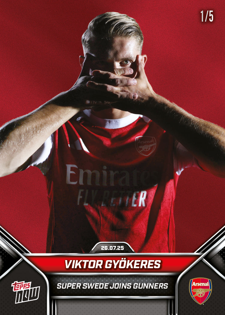 Viktor Gyökeres - 2025 Arsenal FC Topps NOW - Card 2 - PR: 2605 - Image 3