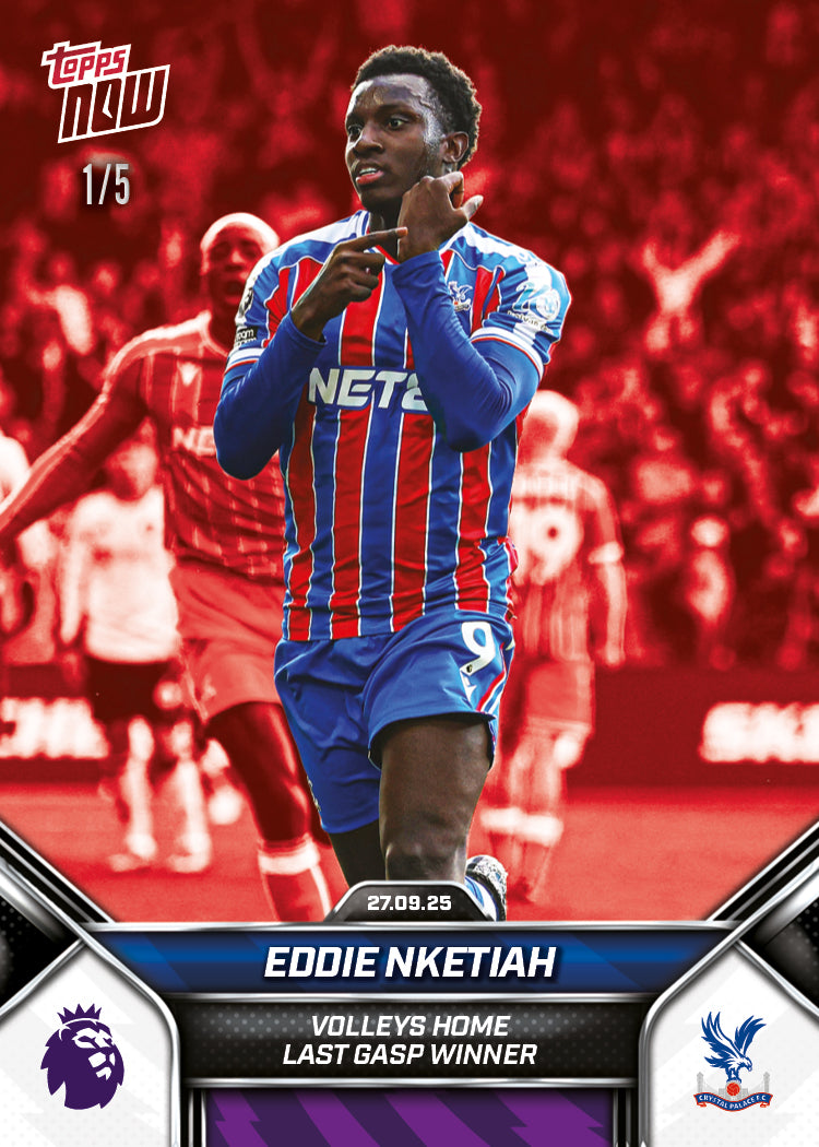 Eddie Nketiah - 2025-26 Premier League Topps NOW - Card 26 - PR: 229 - Image 3
