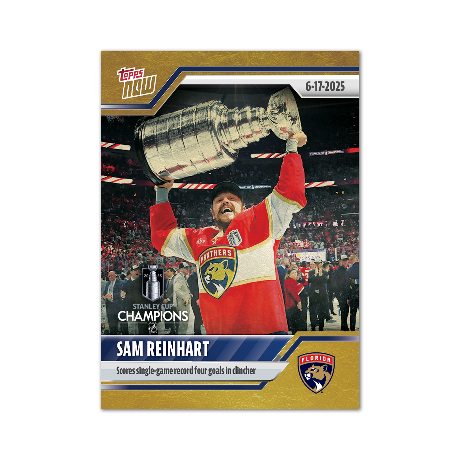 Sam Reinhart - 2024-25 NHL Topps NOW - Sticker # 207 Pack - PR: 715 - Image 2