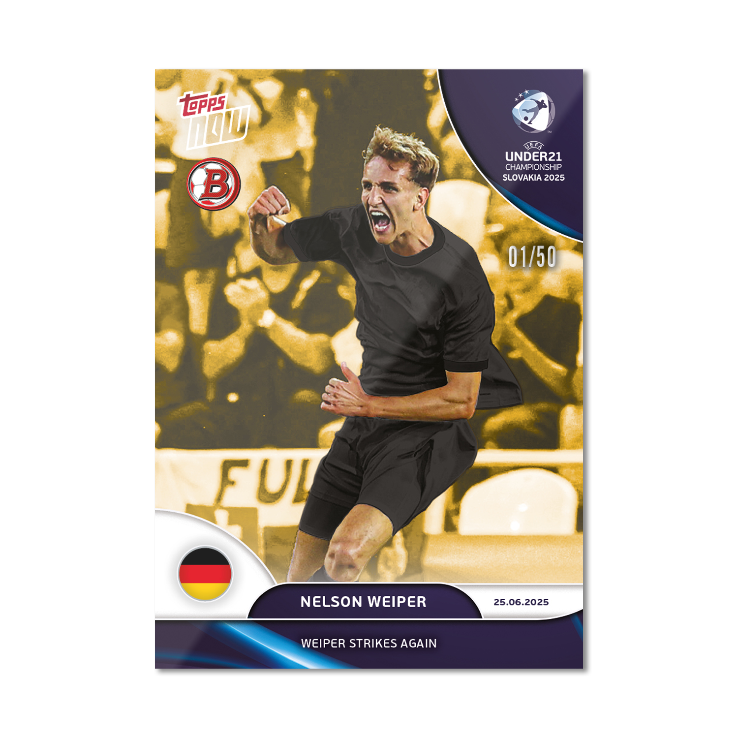 Nelson Weiper - 2025 UEFA Euro U-21 Topps NOW - Card 11 - PR: 99 - Image 6