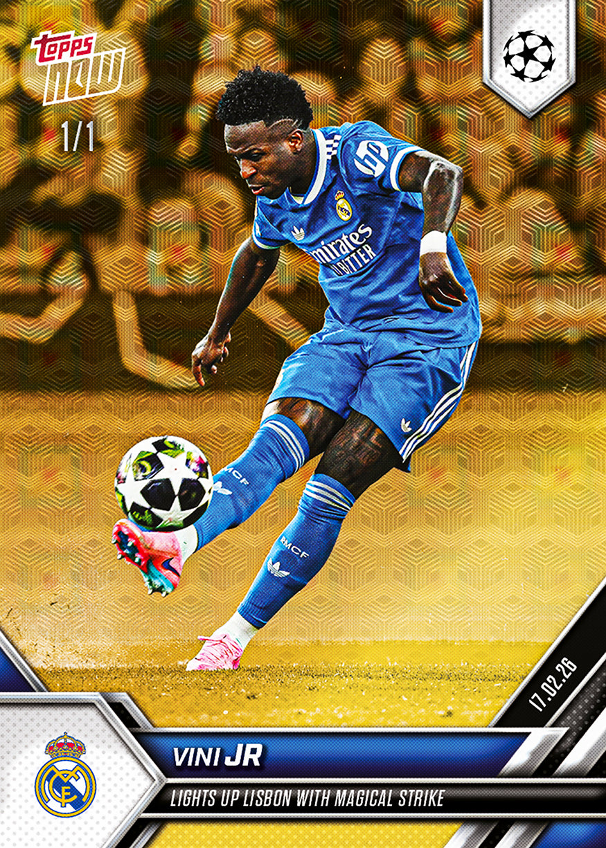 Alternative view of Vini Jr - 2025-26 UCL Topps NOW - Card 88 - PR: 816