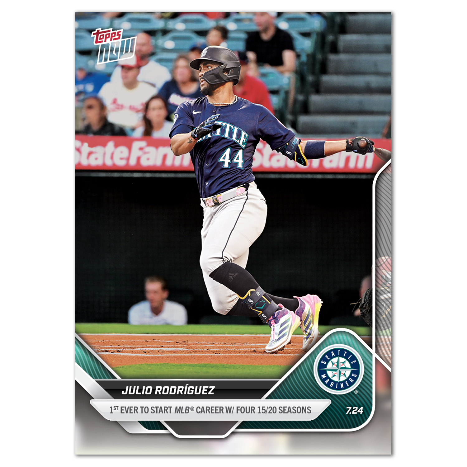 Julio Rodríguez - 2025 MLB Topps NOW - Card 461 - PR: 975