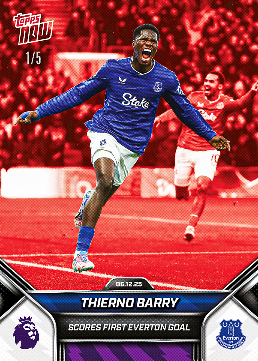 Thierno Barry - 2025-26 Premier League Topps NOW - Card 78 - PR: 231 - Image 3