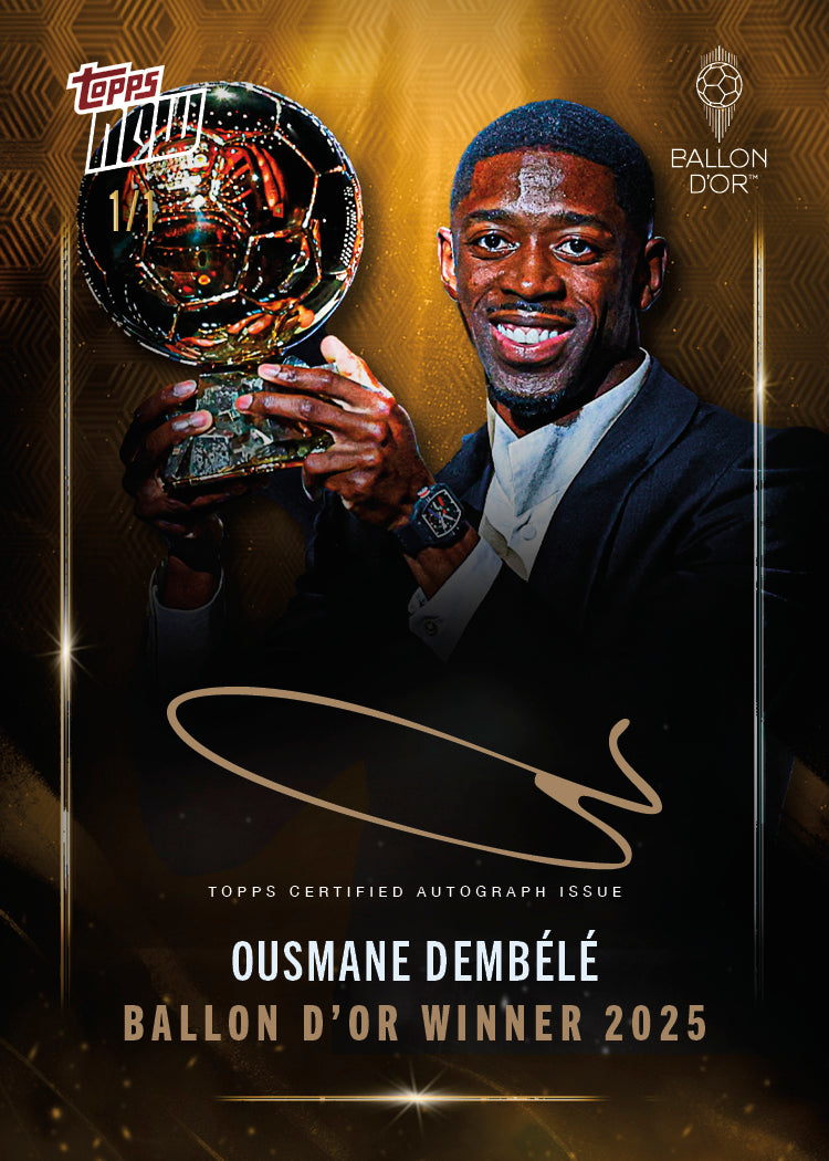 Ousmane Dembélé - 2025 Ballon d'Or Topps NOW - Card 1 - LOOK FOR AUTOS & RELICS - PR: 6702 - Image 2