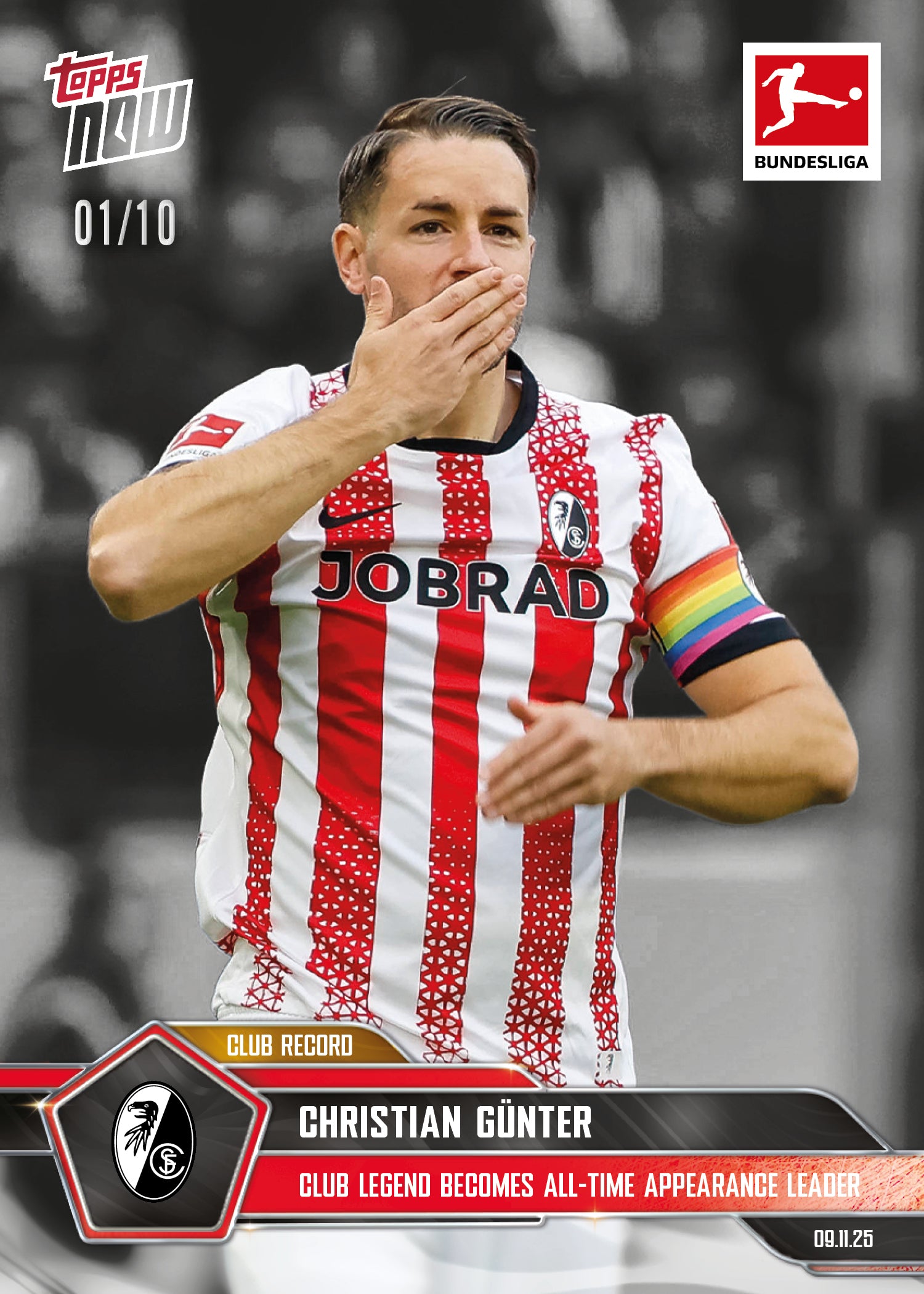 Christian Günter - 2025-26 Bundesliga Topps NOW - Card 61 - PR: 241 - Image 4