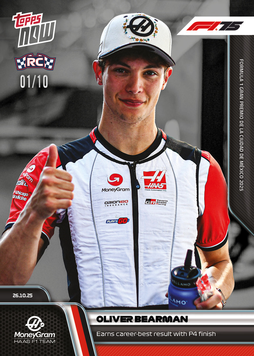 Oliver Bearman - 2025 Formula 1 Topps NOW - Card 73 - PR: 2305 - Image 4