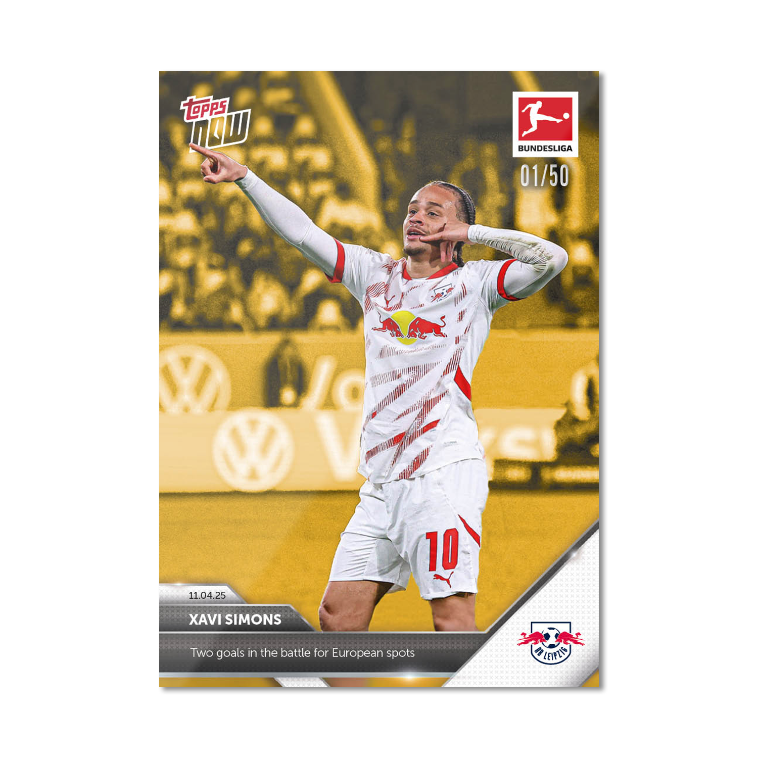Xavi Simons - 2024-25 Bundesliga Topps NOW Card 162 - PR: 82 - Image 7