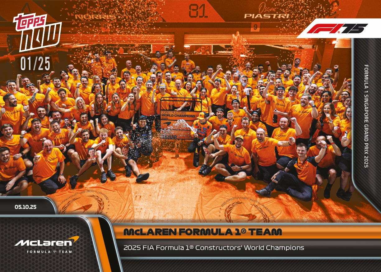 McLaren Formula 1 Team - 2025 Formula 1 Topps NOW - Card 66 - PR: 2634 - Image 5