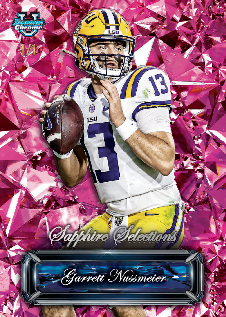 2025 Bowman University Chrome Football Sapphire Edition - Hobby Box - Sealed Case - Image 4