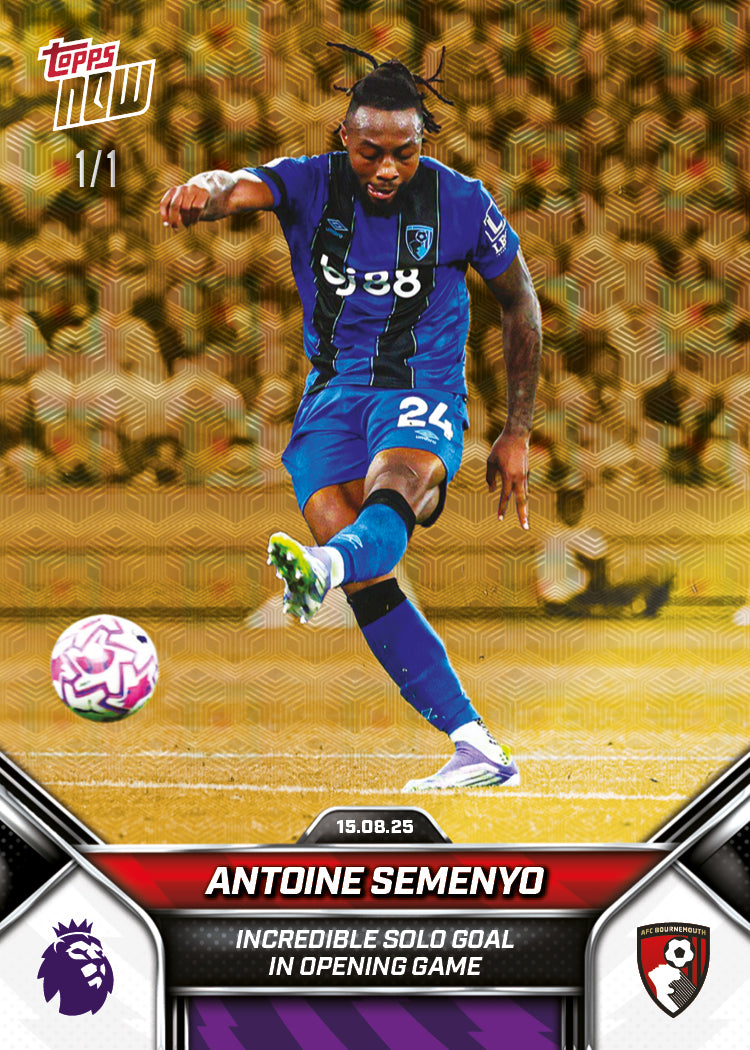 Antoine Semenyo - 2025-26 Premier League Topps NOW - Card 3 - PR: 341 - Image 2