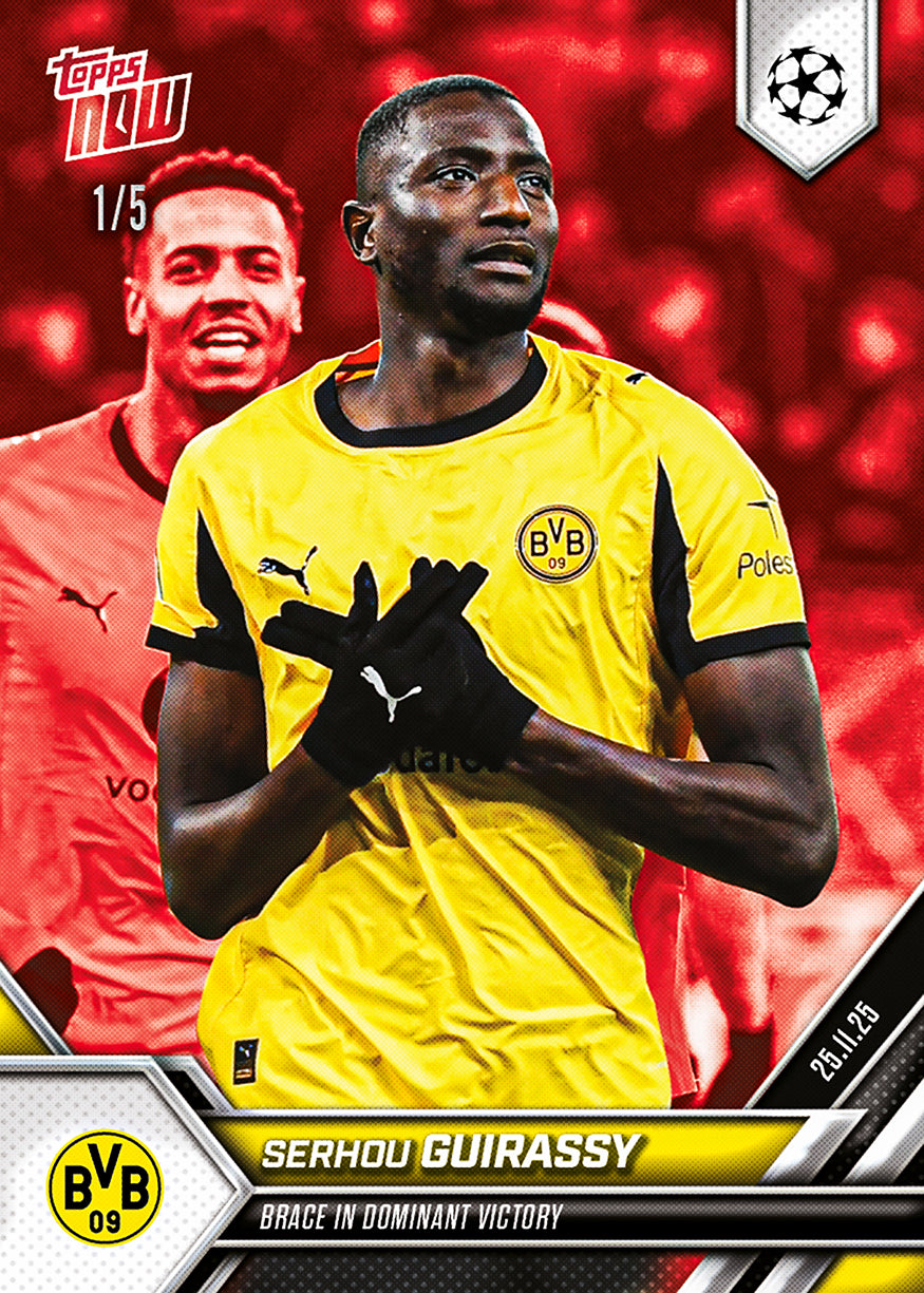 Serhou Guirassy - 2025-26 UCL Topps NOW - Card 54 - PR: 182 - Image 3