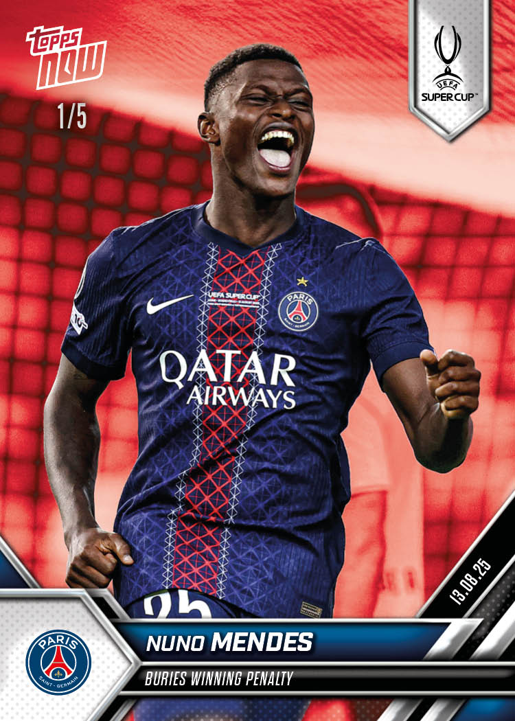 Nuno Mendes - 2025-26 UCL Topps NOW Card 2 - PR: 357 - Image 3