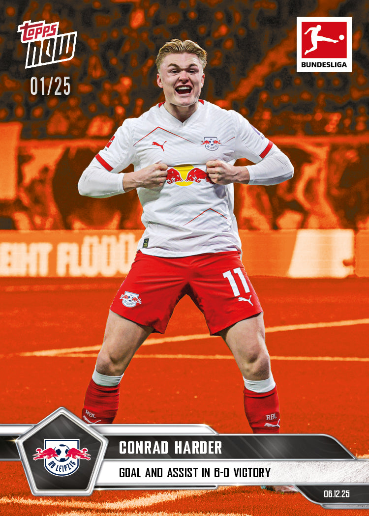 Conrad Harder - 2025-26 Bundesliga Topps NOW - Card 75 - PR: 161 - Image 5
